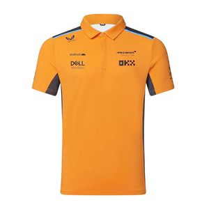 F1 Team Tshirtmen's T-shirts 2023 New Racing Suit T- Mclaren Team Polo de manga corta para hombre Norris Same