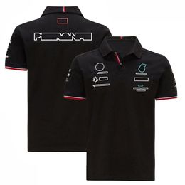 Uniforme de l'équipe F1 pour hommes et femmes, T-Shirt à revers, POLO décontracté à manches courtes, costume de course, grande taille peut être personnalisé 314x