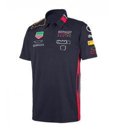F1 teamversie autofan racepak heren en dames zomer rood T-shirt met korte mouwen sneldrogende kleding overall POLO customizat 7CFB