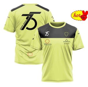 F1 Team Yellow Special Edition T-shirt de sport à manches courtes Men039s Racing Suit for Fans8991170 Pgnb