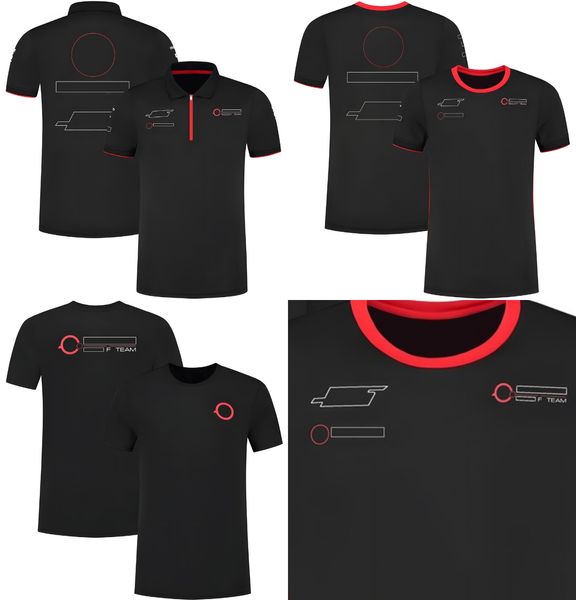 F1 Teamwear T-shirt homme Polo 2023 formule 1 pilotes course noir T-Shirt personnalisé mêmes Fans grande taille hauts Jersey été