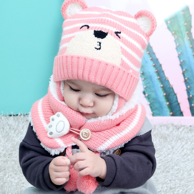 baby girl hat scarf and gloves