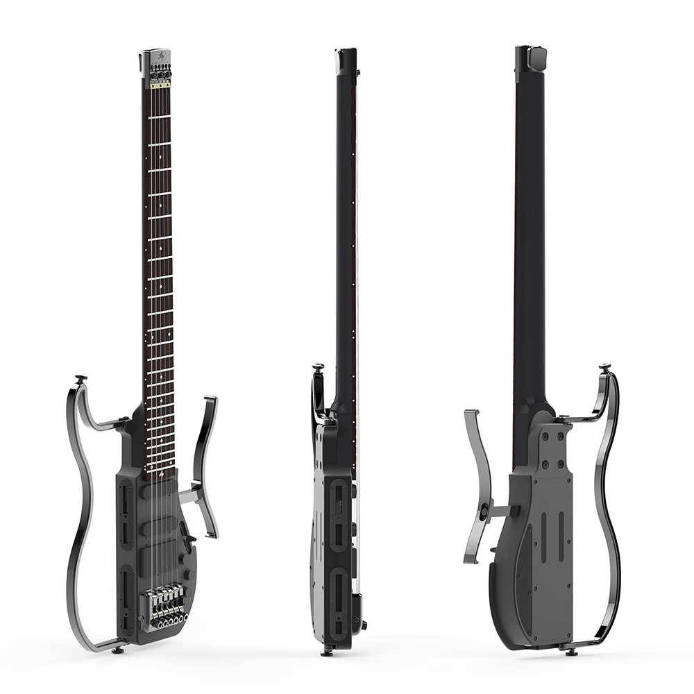 ALP Electrics Guitar AD 80 Professional Foldable Headless Travel Electric Guitar Built In