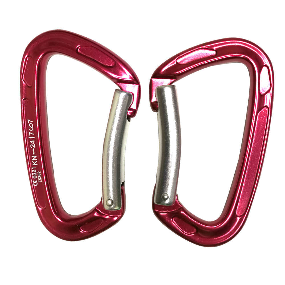 2020 1/2/24KN Bent Gate Outdoor Mountaineering Climbing Climbing Camping & Hiking Carabiner ...