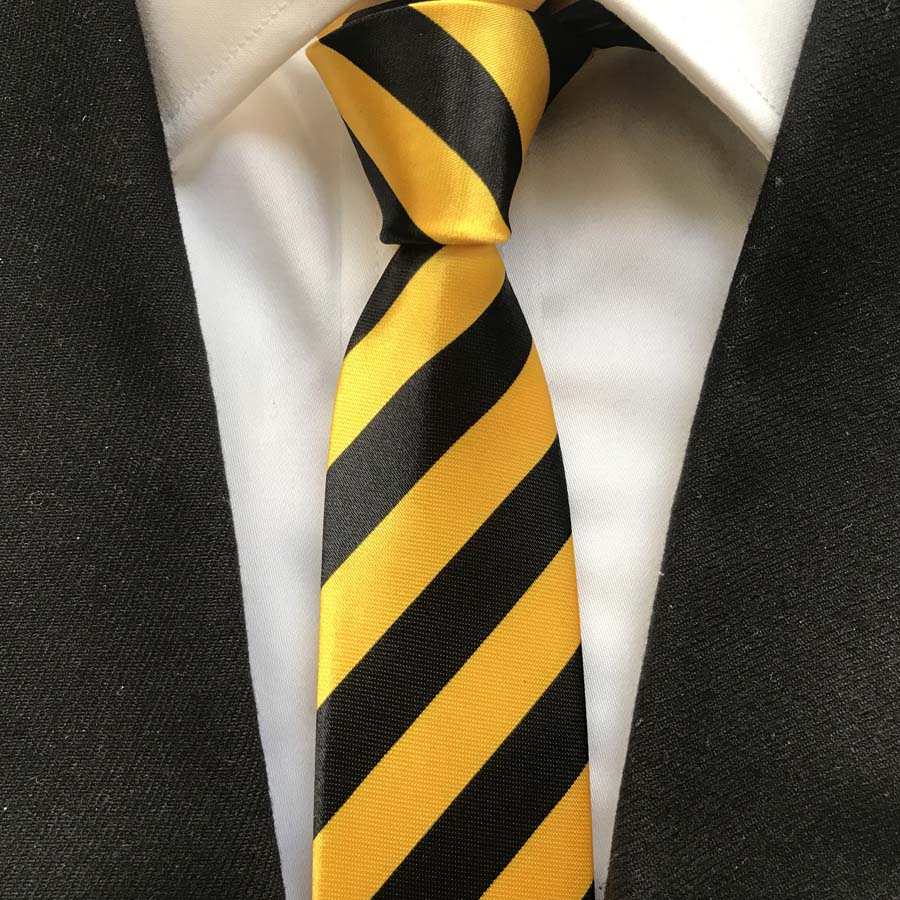red yellow black tie
