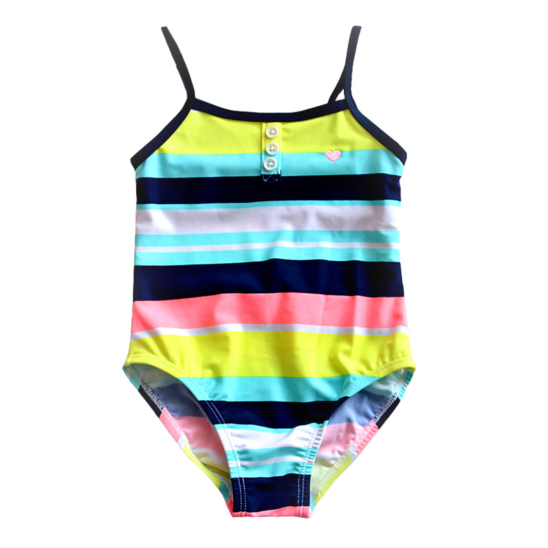 2021 2018 Little Girls Onepiece Striped Swimsuit Baby Girl Swimwear Toddler Baby Swimsuits
