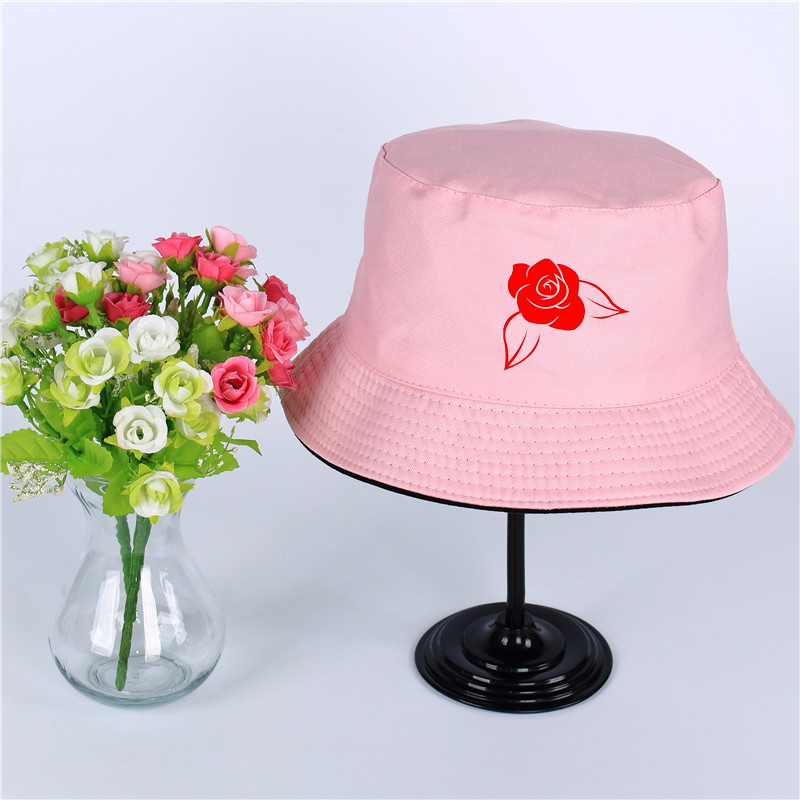 red rose bucket hat