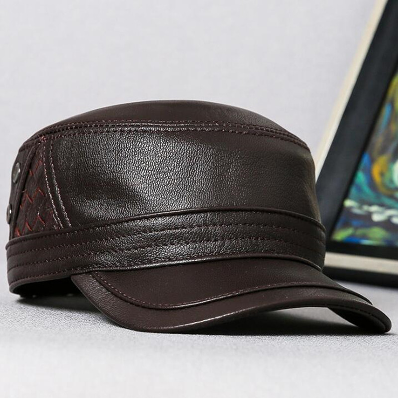 genuine leather cap