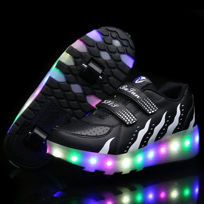 Heelys LED Light Sneakers With Double TWO Wheel Athletic