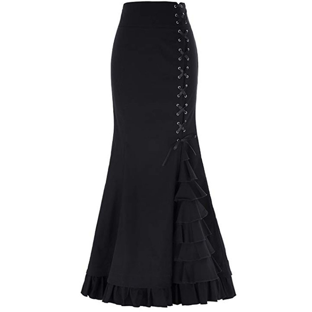 black colour long skirt