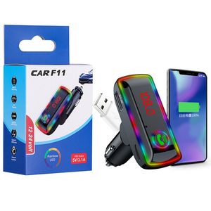 F11 USB 3.1A autolader Telefoonlader voor iPhone Samsung Huawei Xiaomi LG Moto Ondersteuning MP3 -formaat Muziek USB Disk TF Card Bluetooth