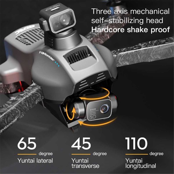 F13 GPS Drone 8K HD Cámara dual 5G 3 ejes Anti-Shake Gimbal Evitación de obstáculos Motor sin escobillas Helicóptero plegable RC Quadcopter HKD230807