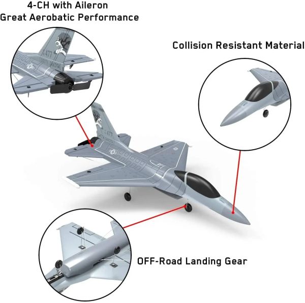 F16 4ch RC Plane 2.4g 6 axis FALCO Remote commande Aircraft One-Key Aeobatic Fixed Wing F22 RC Fighter Model Moden Foam Toys for Boys