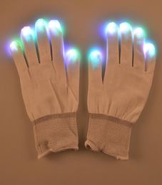 F17 knipperende Led handschoenen voor KTV Party Vinger Knipperende Glow Knipperende Vingertop Licht LED Handschoenen Magic Gloves1466381