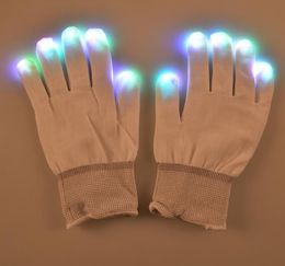 F17 guantes Led intermitentes para KTV fiesta dedo parpadeante resplandor luz intermitente en la yema del dedo guantes LED guantes mágicos 2654487