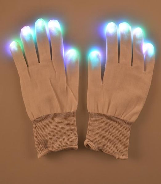 F17 guantes LED intermitentes para KTV Party dedo parpadeante resplandor luz intermitente en la punta del dedo guantes LED guantes mágicos 1466381