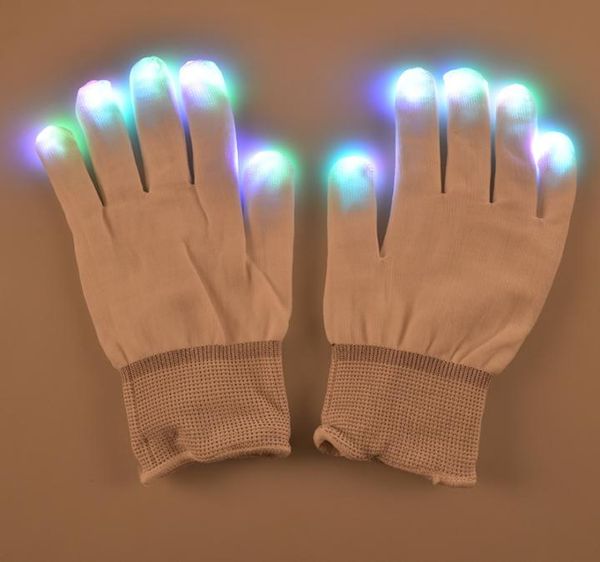 F17 guantes Led intermitentes para KTV fiesta dedo parpadeante resplandor luz intermitente en la yema del dedo guantes LED guantes mágicos 2654487