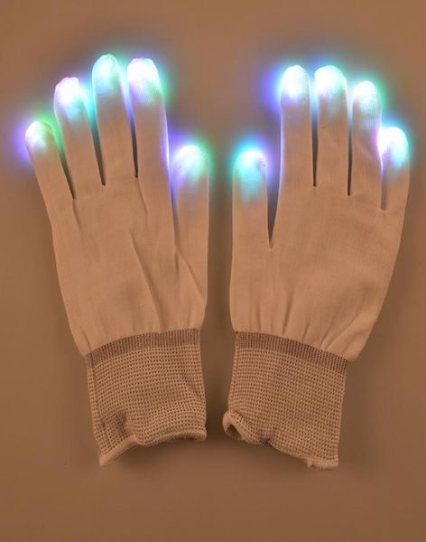 F17 guantes Led intermitentes para KTV fiesta dedo parpadeante resplandor luz intermitente en la yema del dedo guantes LED guantes mágicos 5033232