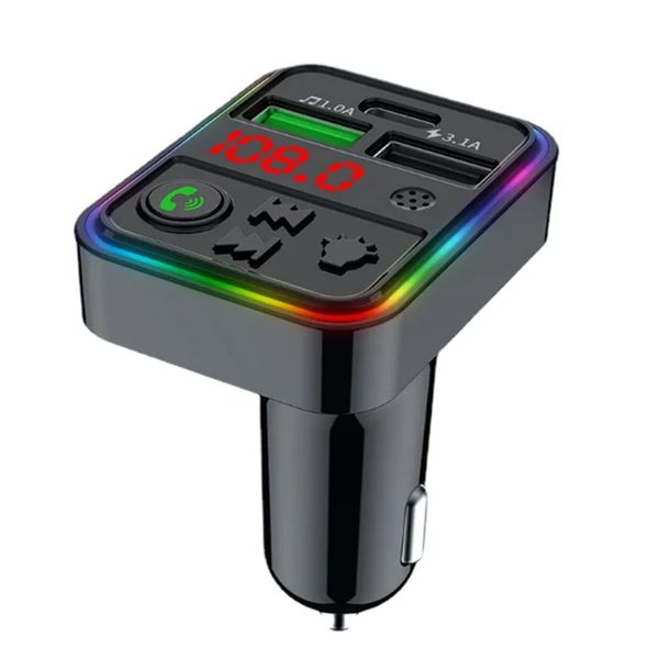 Lecteur MP3 Bluetooth pour voiture F18, avec appels mains libres, prise en charge du disque U, qualité sonore sans perte, transmetteur FM 12V/24V