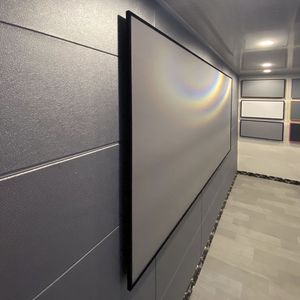 F1HALR Black Diamond ALR-1.5 Ambient Light Rejecting Edge Fixed Frame Projection Screen for Standard Long Throw Projector Home Cinema