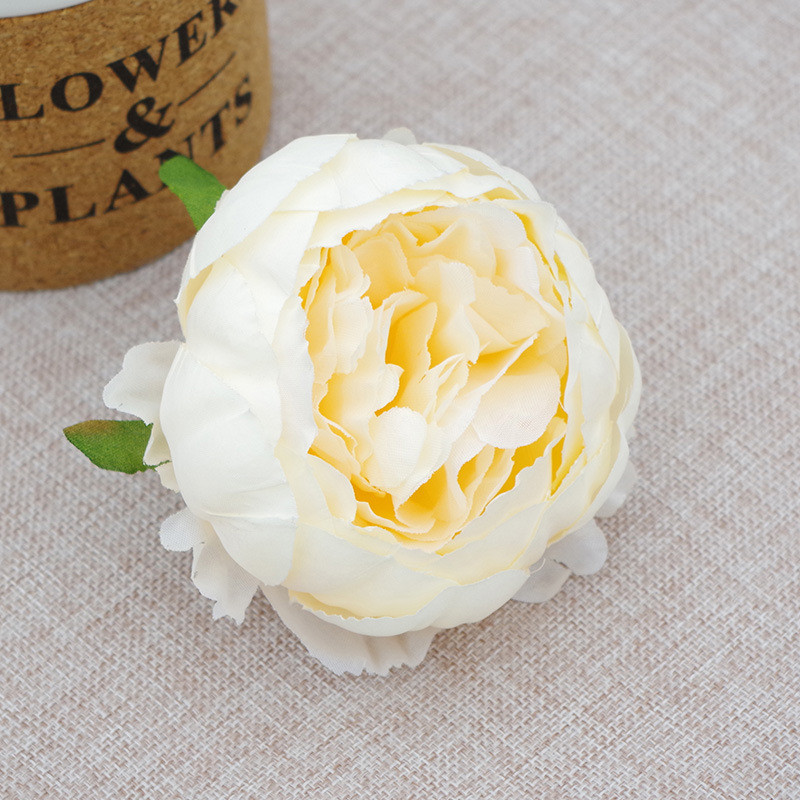 9cm round peony head decorative high quality wedding DIY flower arch wall simulation silk camellia rose