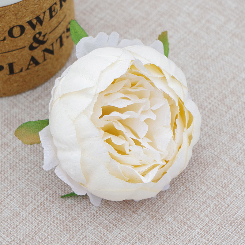 9cm round peony head decorative high quality wedding DIY flower arch wall simulation silk camellia rose