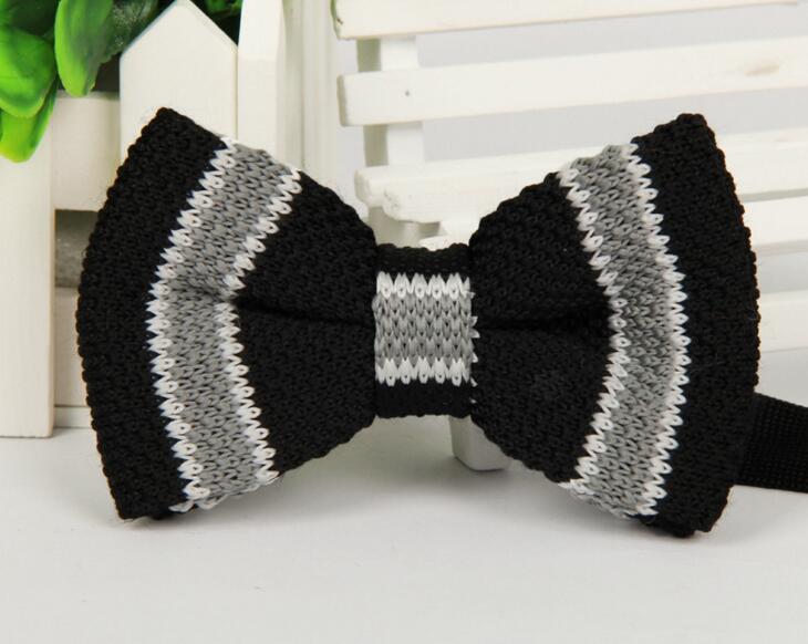 Men Neck Knitted Bowtie Bow Tie Pre-Tied Adjustable Tuxedo Bowtie 