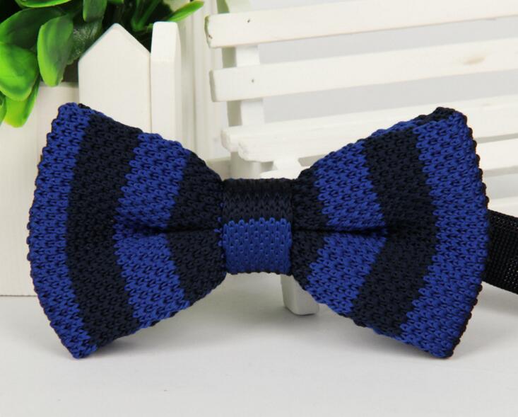 Men Neck Knitted Bowtie Bow Tie Pre-Tied Adjustable Tuxedo Bowtie 