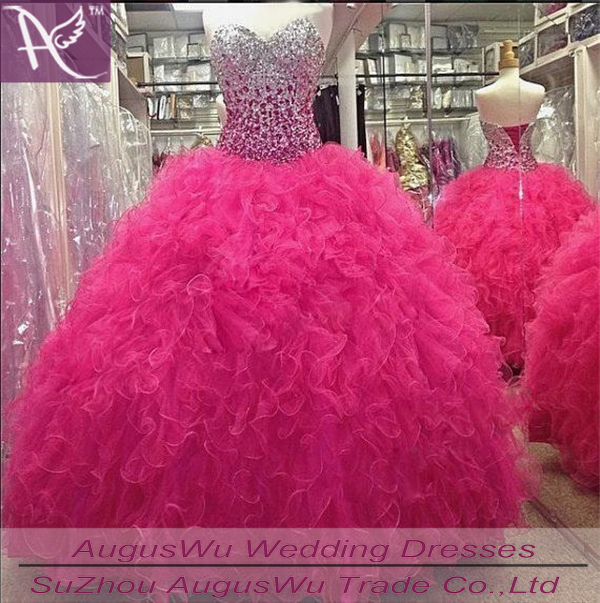 

2015 New Quinceanera Dresses Ball Gown With Organza Appliques Beads Crystal Lace Up Dress For 15 Years Quinceanera Gowns QS115, Custom made from color chart