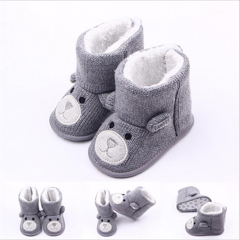 One pcs Winter Warm Baby Boy Shoes First Walkers Knitted Sweaters Boots Booty Crib Babe Girls Toddler Boy Shoe For 0-1 Year