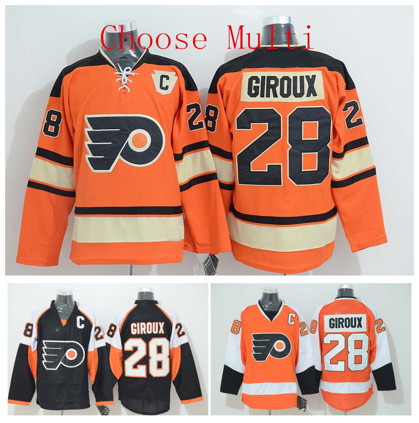 

2016 Men Cheap Philadelphia Flyers 28 Claude Giroux Jersey Team Orange Alternate Stitched Giroux Ice Hockey Jerseys Free Shipping