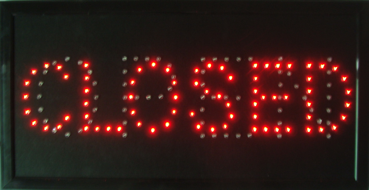 

Open & Closed 2 in 1 LED Sign Store Neon Business Bar Shop closed Light On/Off Switch