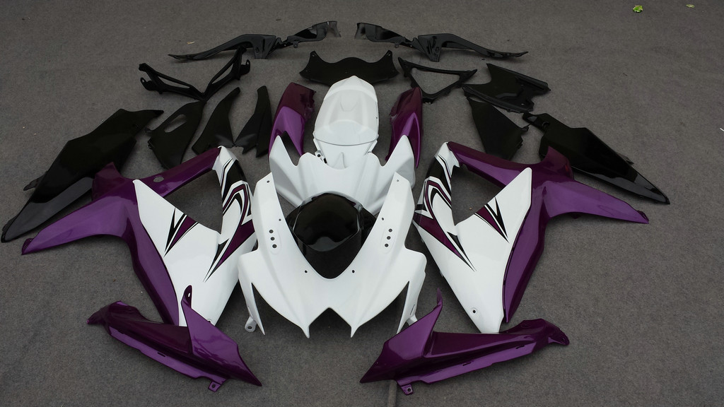 

Injection Fairings set for 2008 2009 SUZUKI GSXR600 750 GSXR 600 GSXR750 K8 08 09 purple white Fairing body kit+gifts SE40, Multi-color