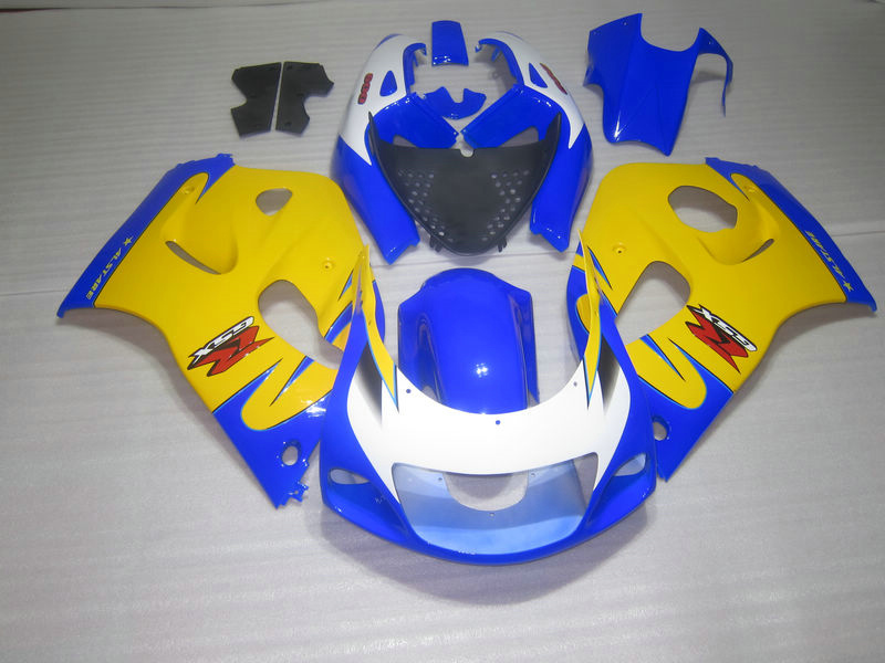 

ABS full fairing kit for SUZUKI GSXR600 GSXR750 1996 1997 1998 1999 2000 GSXR 600 750 96-00 blue yellow fairings GB16, Same as picture
