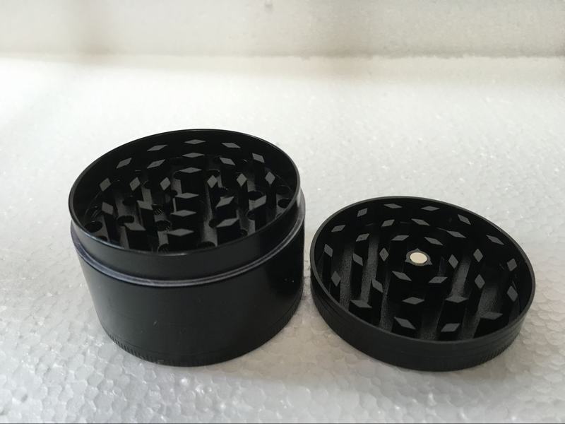 

cheap 4 layer herb grinder,4 pc top sell cnc teeth tobacco Grinders,50mm green black black chrome herb grinder