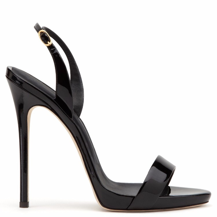 

summer designer sandals peep toes ankle strap buckle black stiletto heel patent leather feminino melissa women shoes party sandalia, Beige