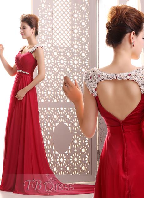 

2016 Hot Sale Fashion New Arrival Charming Free Shipping A-Line Straps Pearls Beading Floor-Length Backless Chiffon Evening Dresses 1121, Same as picture
