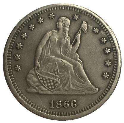 

1866-S Seated Liberty Quarter COPY FREE SHIPPIN
