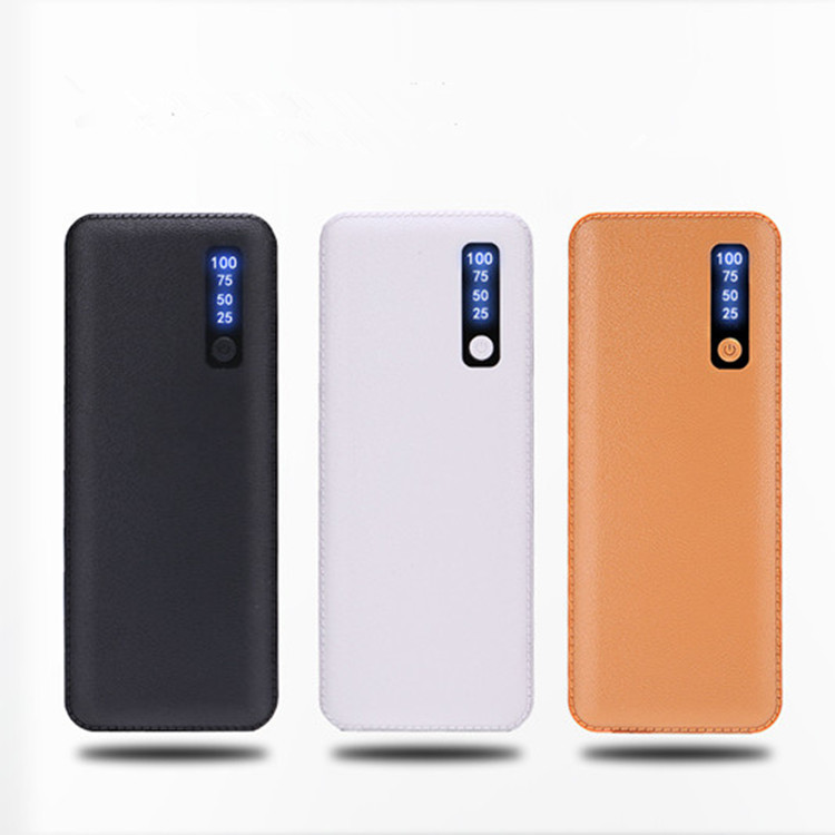 

Leather patten 20000mAh Power Bank 3USB External Battery Charger For phoneX Samsung s8 all phone Universal