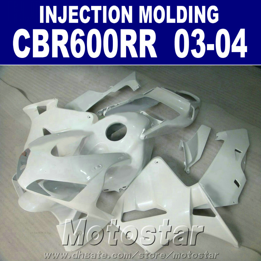 

New!Injection Molding all white for HONDA CBR 600RR fairing 2003 2004 cbr600rr 03 04 motobike fairings ZUSR, Same as picture