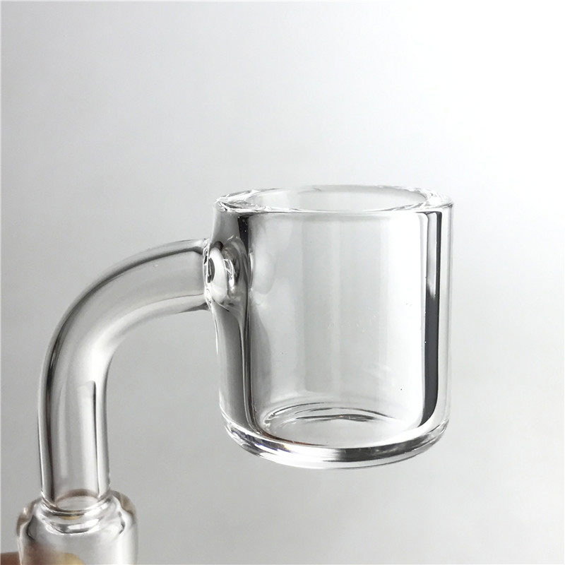 

New 3mm Flat Top Quartz Banger with 25mm XL Thick Walls Bucket 10mm 14mm Male Female Quartz Domeless Nail for Glass Water Pipes