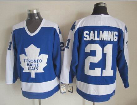 

Top Quality ! 1978 Men Toronto Maple Leafs Ice Hockey Jerseys 21 Borje Salming Retro Vintage CCM Authentic Stitched Jerseys Mix Order, White