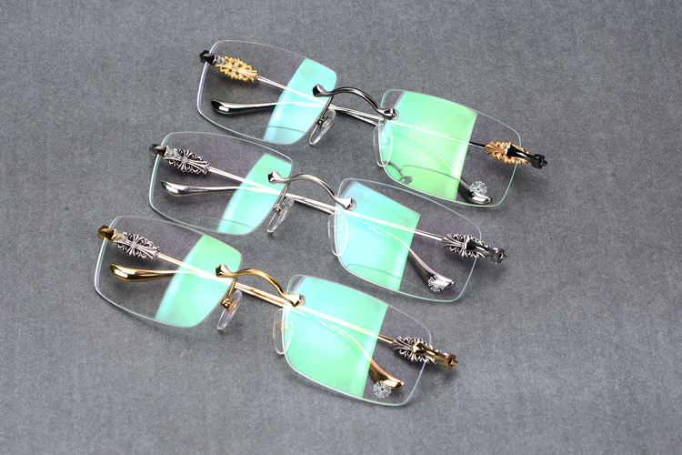 

New eyeglasses frame Chrome Spectacle Frame eyeglasses for Men Women Myopia Glasses frame clear lens With Original case 04