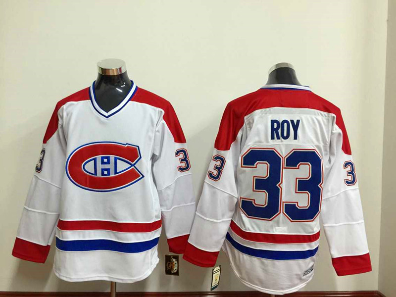 

Top Quality ! Men Montreal Canadiens Ice Hockey Jerseys Cheap 33 PATRICK ROY Retro Vintage CCM Authentic Stitched Jerseys Mix Order, Red