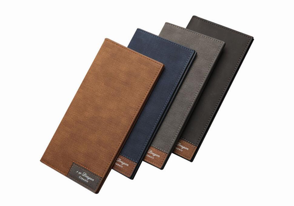 

2017 New Arrival PU Leather Wallets For Mens Designer Bifold Money Purse Card holder pocket Fashion Purse wallets Ultrathin model, Black