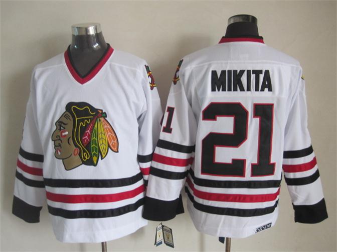 

Top Quality ! Chicago Blackhawks Ice Hockey Jerseys Cheap 21 Stan Mikita Retro Vintage CCM Authentic Stitched Jerseys Mix Order, Red