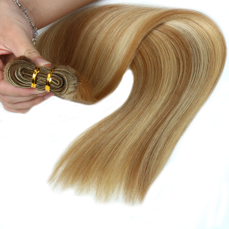 

ELIBESS Hair -#P27/613 Straight Wave 14 to 24 Inches 120g Per Piece Machine Remy Hair Bundles Hair Weaves