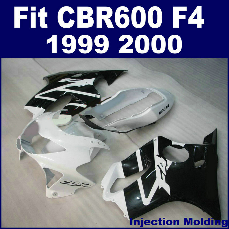 

100 injection molding parts full fairing kit for honda cbr 600 f4 1999 2000 white black 99 00 cbr600 f4 bodykits cbhg, Same as picture