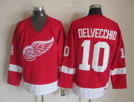 

Top Quality ! Detroit Red Wings Ice Hockey Jerseys Cheap 10 Alex Delvecchid Authentic Retro Vintage CCM Stitched Jerseys Mix Order
