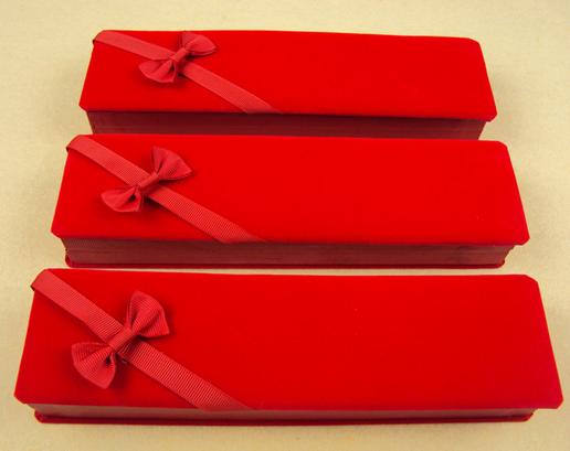 

Hot sell Flannelette long high grade pearl necklace gift box